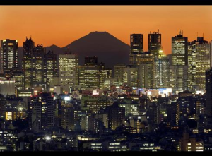 Japan's cities at night